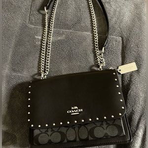 Klare Crossbody In Signature Canvas With Rivets